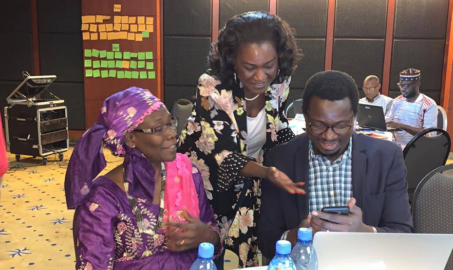 Participants at a capacity-building workshop 