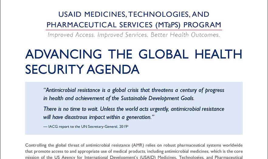 Technical Update: Advancing the Global Health Security Agenda - The ...