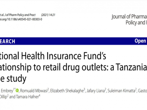 National Health Insurance Fund’s Relationship to Retail Drug Outlets: A Tanzania Case Study