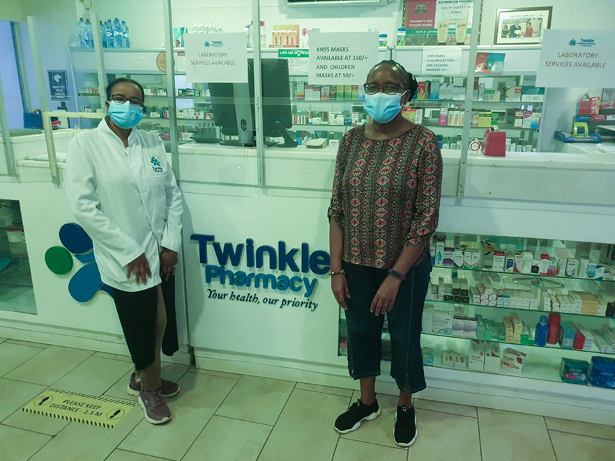 Agnes Maina, a trainee and Pharmaceutical Technologist in Nairobi (left) with Ndinda Kusu, MTaPS Kenya Country Director.