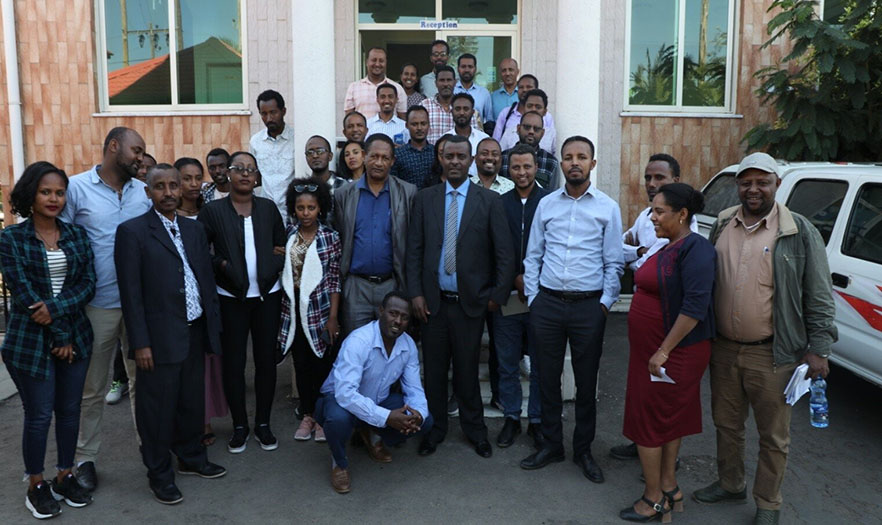 Journalists who received AMR training in Ethiopia.