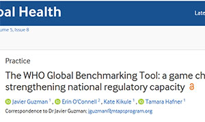The WHO Global Benchmarking Tool: Game Changer for Strengthening National Regulatory Capacity