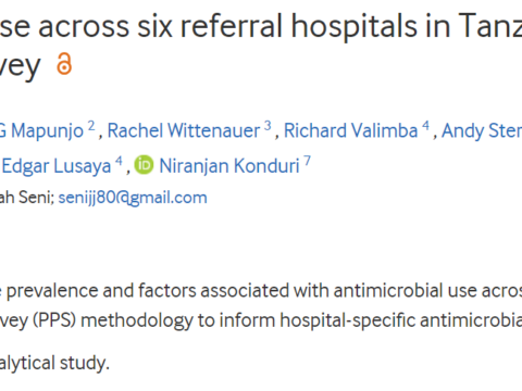 Antimicrobial use across six referral hospitals in Tanzania: A point prevalence survey