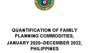 Quantification of Family Planning Commodities, January 2020–December 2022, Philippines