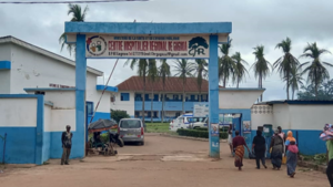 Entrance of the Regional Hospital Center of Gagnoa.